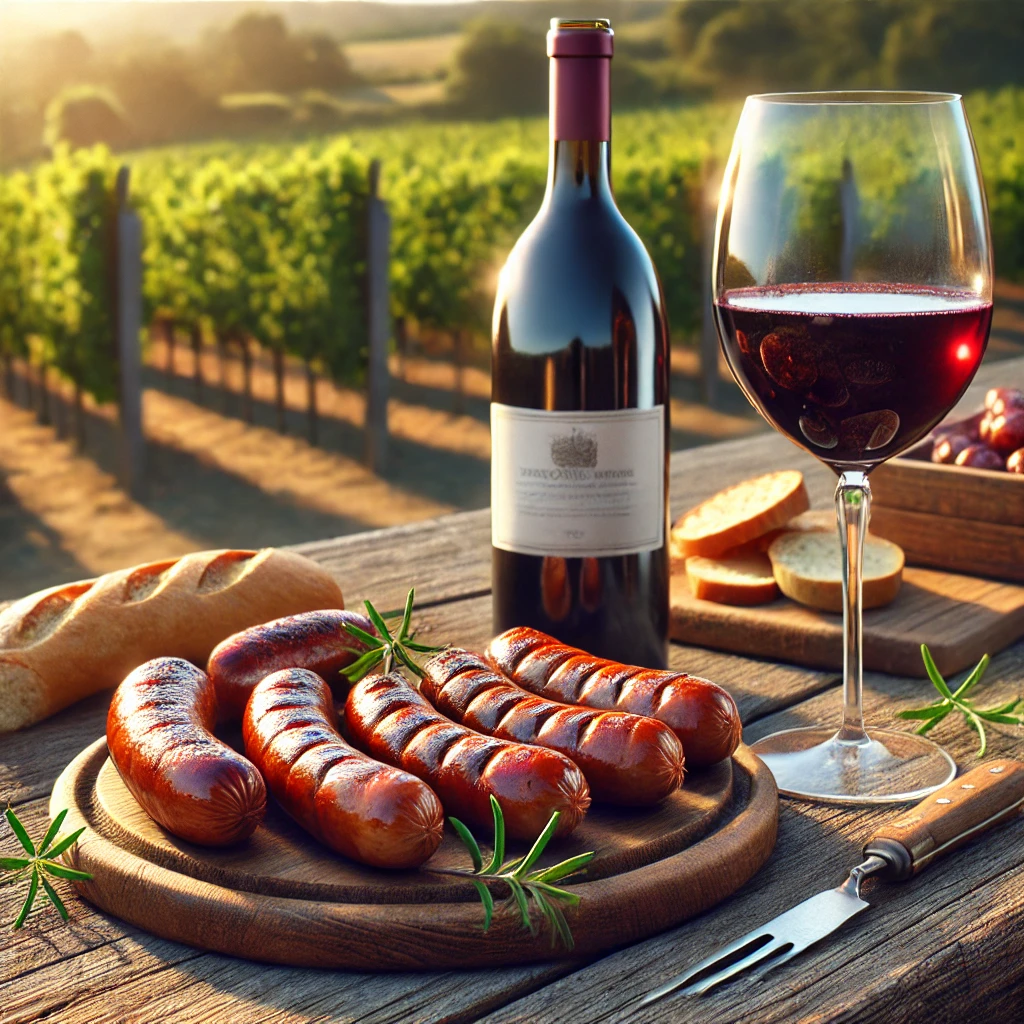 Gigondas with Grilled Sausages