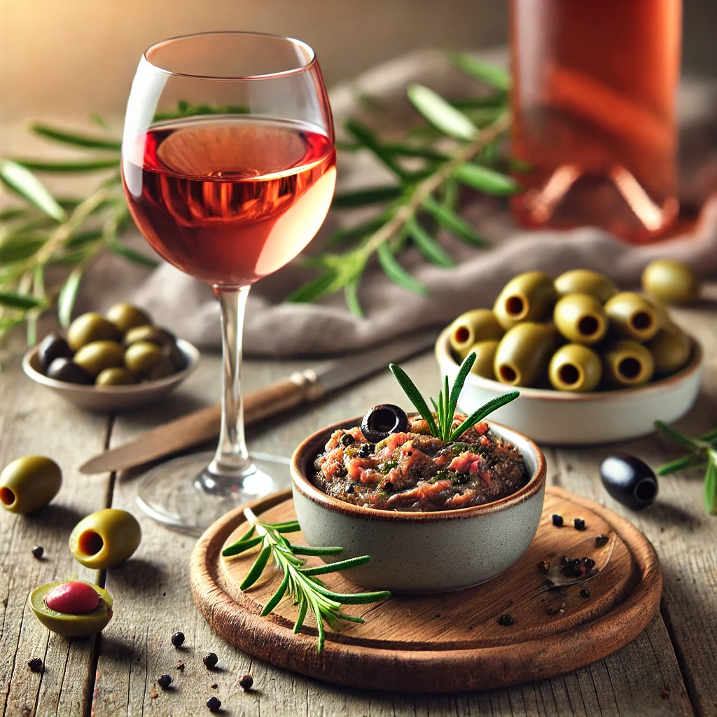 Tavel Rosé with Provençal Tapenade and Olives